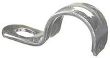 Halex 61130 1-Hole Rigid Conduit Strap, 3 in, 1-1/4 in L, Steel, Galvanized, Each