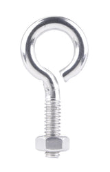 Hampton 1/4 in. X 2 in. L Stainless Stainless Steel Eyebolt with Nut Nut Included, Pack of 10