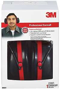 3M 7100107419 Ear Muffs, 30 dB NRR, Black/Red