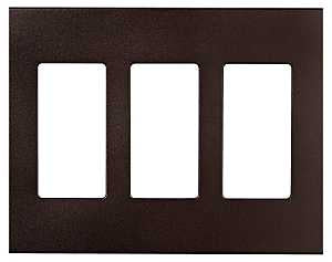 Eaton PJS Series PJS263RB-SP-L Wallplate, 4.87 in L, 6-3/4 in W, 3 -Gang, Polycarbonate, Oil-Rubbed Bronze, Pack of 6
