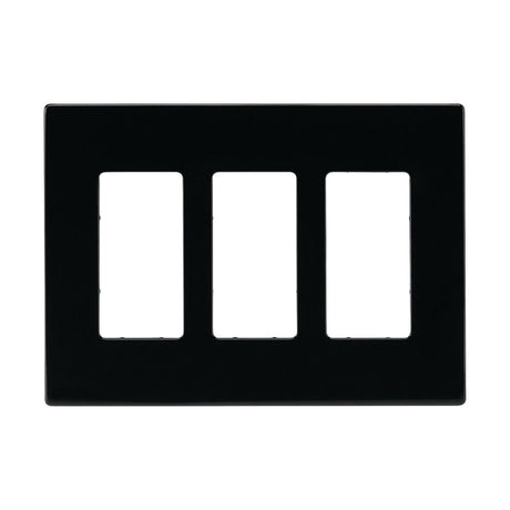 Eaton Wiring Devices PJS263BK Wallplate, 4.87 in L, 6-3/4 in W, 3-Gang, Polycarbonate, Black, Pack of 10