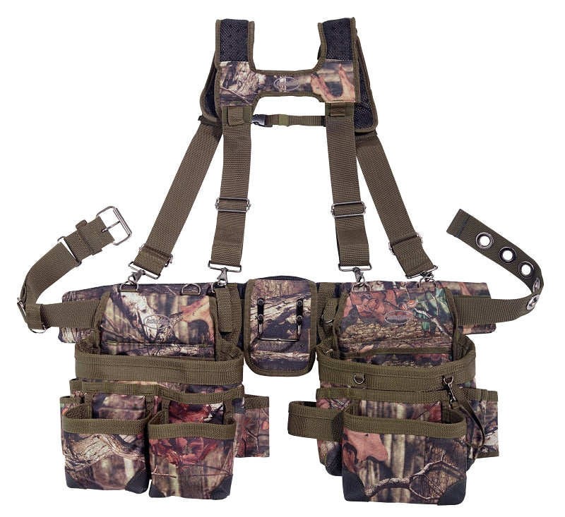 Bucket Boss 85035 Suspension Rig, 52 in Waist, Fabric, Mossy Oak, 28-Pocket