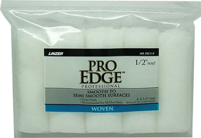 Linzer PRO EDGE MR 102-5 4IN Roller Cover, 1/2 in Thick Nap, 4 in L, Fabric Cover, White, Pack of 6