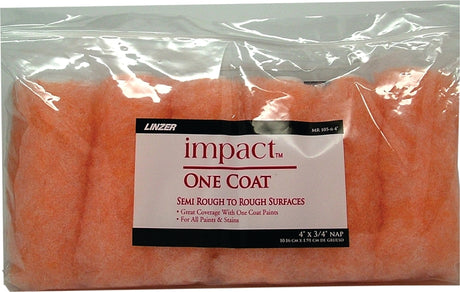 Linzer IMPACT MR 105-6 4IN Roller Cover, 3/4 in Thick Nap, 4 in L, Fabric Cover, Pack of 6