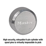 Master Lock ProSeries 1-1/2 in. H X 2.875 in. W Die-Cast Zinc Pin Tumbler Hidden Shackle Padlock