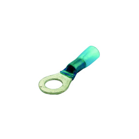 FulTyme RV Heat Shrink Ring Terminal, 16-14 Ga., #1/4 Stud, Blue, 25/Pk