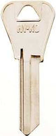Hy-Ko 11010WR4 Key Blank, Brass, Nickel, For: Weiser Cabinet, House Locks and Padlocks, WR4 Key Number, Pack of 10