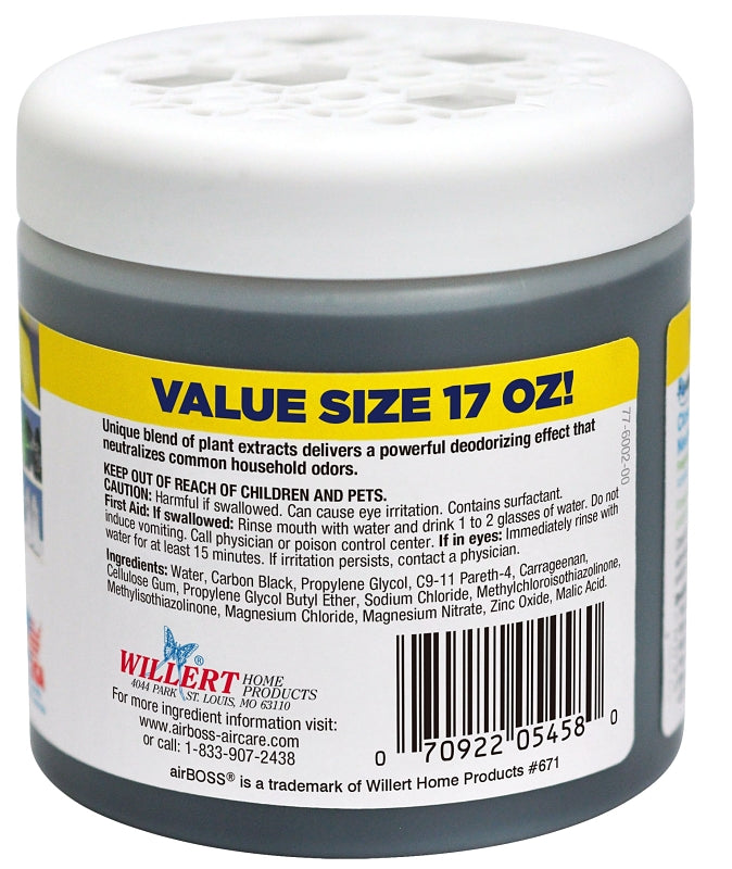 airBOSS 6114.6T Closet Odor Neutralizer, 17 oz, Gel, Black