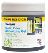 airBOSS 6114.6T Closet Odor Neutralizer, 17 oz, Gel, Black