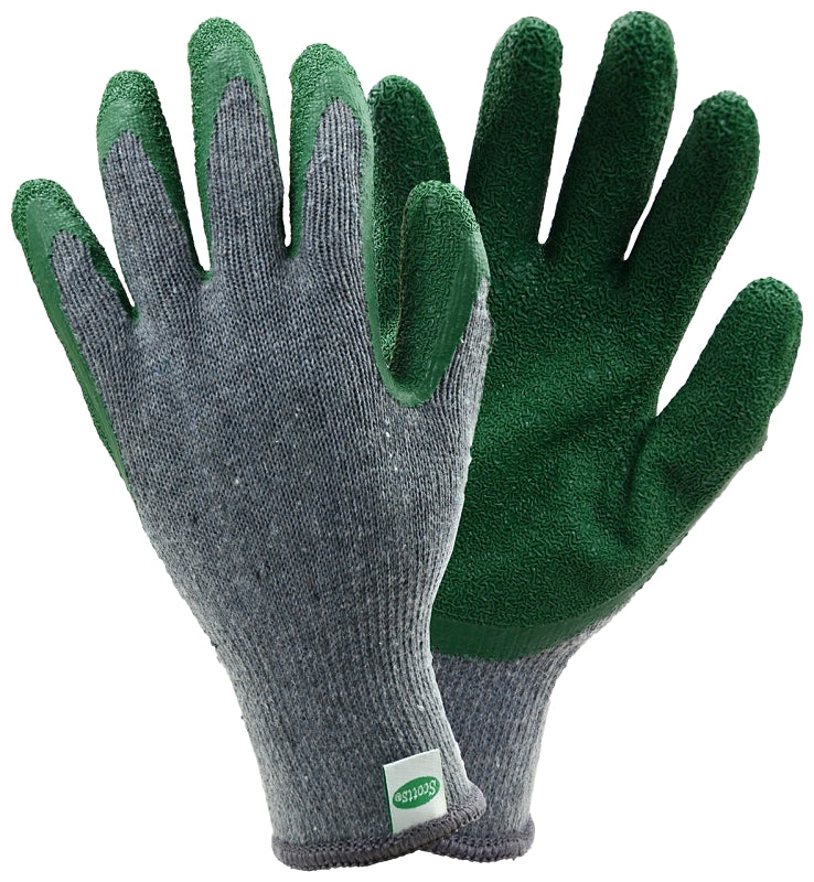 Scott's SC30501 L3P Coated Gloves, Men's, L, Elastic Knit Cuff, Latex Coating, Polyester Glove, Gray