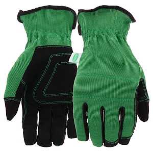 Scott's SC86157GR-L Breathable, High-Dexterity, Padded Knuckle Work Gloves, Unise, L, Reinforced Thumb, Green