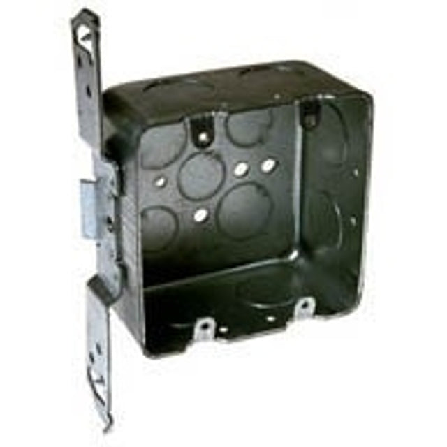 Raco 685 Drawn Box, 2-Outlet, 2-Gang, 17-Knockout, 1/2, 3/4 in Knockout, Steel, Gray, Pre-Galvanized