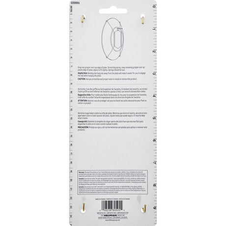 HILLMAN Brass-Plated Gold All Purpose Hanger 30 lb 1 pk, Pack of 10