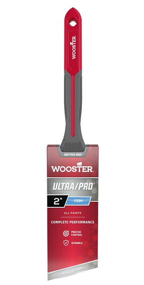 Wooster Ultra/Pro GRIPTECH MAX Series G4174-2 Paint Brush, 2 in W, Firm Brush, 2-5/8 in L Bristle, Angular Handle