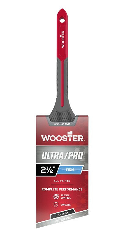 Wooster Ultra/Pro GRIPTECH MAX Series G4181-2 1/2 Paint Brush, 2-1/2 in W, Firm Brush, 2-11/16 in L Bristle