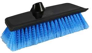Unger 964810 Brush with Squeegee, 10 in OAL, Rubber Handle