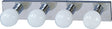 Boston Harbor V5CH043L Vanity Bar Fixture, 100 W, 4-Lamp, G Lamp, Steel Fixture, Polished Chrome Fixture