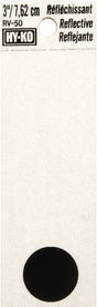 Hy-Ko RV-25 Series RV-25/. Self-Adhesive Reflective Sign, Character: ., 2 in H Character, Black Character, Vinyl, Pack of 10