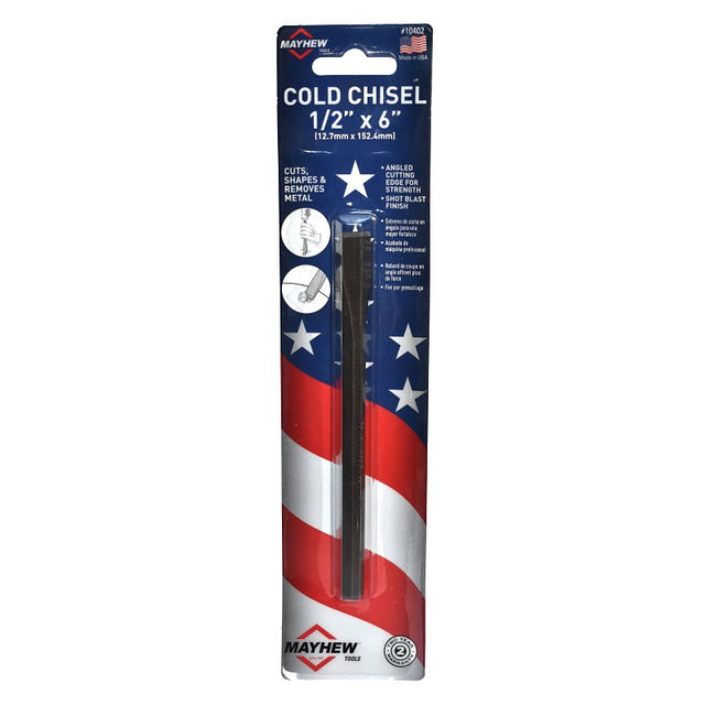 Mayhew 10402 Cold Chisel, 1/2 in Tip, 10-1/2 in OAL