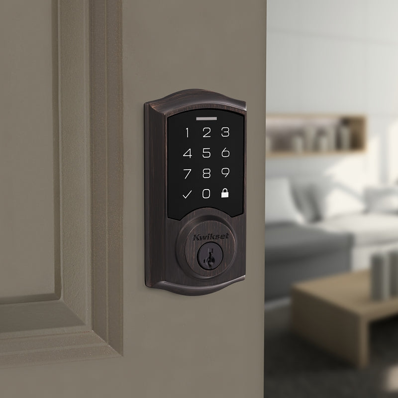 Kwikset 270 Series 9270 TRL 11P SMT RBP Smartcode Deadbolt, 2 Grade, Keyed One-Side Key, Venetian Bronze, KW1 Keyway
