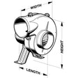 Jabsco 35515-0010 12V Blower Flex Mount & 3" Hose