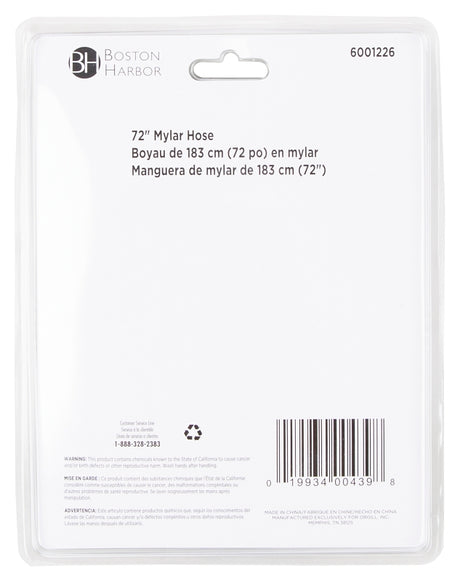 Boston Harbor B1101CP Shower Hose, 15/16 in Connection, 1/2-14 NPSM NPSM, Mylar