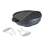 Lodge Cast Iron Multi-Pan 14 in. 6.8 qt Black