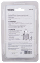 ProSource HD00016 Padlock, Standard Shackle, 11/32 in Dia Shackle, 1-1/2 in H Shackle, Steel Shackle, Steel Body