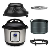 Instant Duo Crisp Stainless Steel Pressure Cooker 8 qt Black/Silver