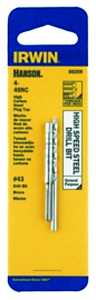Irwin Hanson 8032 Machine Screw Tap, #12-24 UNC Thread, Plug Tap Thread, 4-Flute, HCS