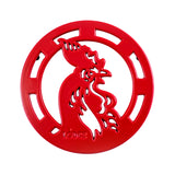Lodge Cast Iron Rooster Trivet Red, Pack of 6