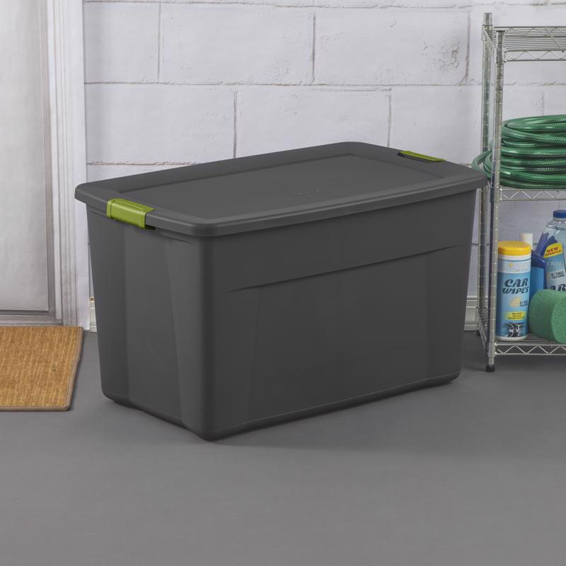 Sterilite 35 gal Gray Storage Tote 18.625 in. H X 32.5 in. W X 19.75 in. D Stackable, Pack of 4