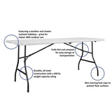 Cosco Casual 29.69 in. W X 72 in. L Rectangular Folding Buffet Table, Pack of 2