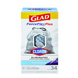 Glad Force Flex Plus 13 gal Mountain Air Tall Kitchen Bags Drawstring 34 pk, Pack of 6