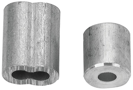 Campbell B7675424 Cable Ferrule and Stop Set, For: 1/8 in Rope, 1/8 in Dia Cable, 3 in L, Aluminum