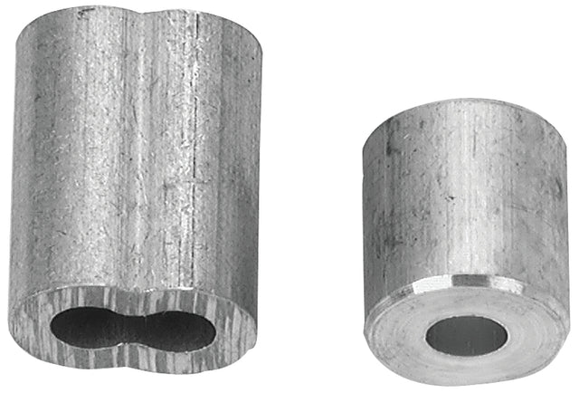 Campbell B7675424 Cable Ferrule and Stop Set, For: 1/8 in Rope, 1/8 in Dia Cable, 3 in L, Aluminum
