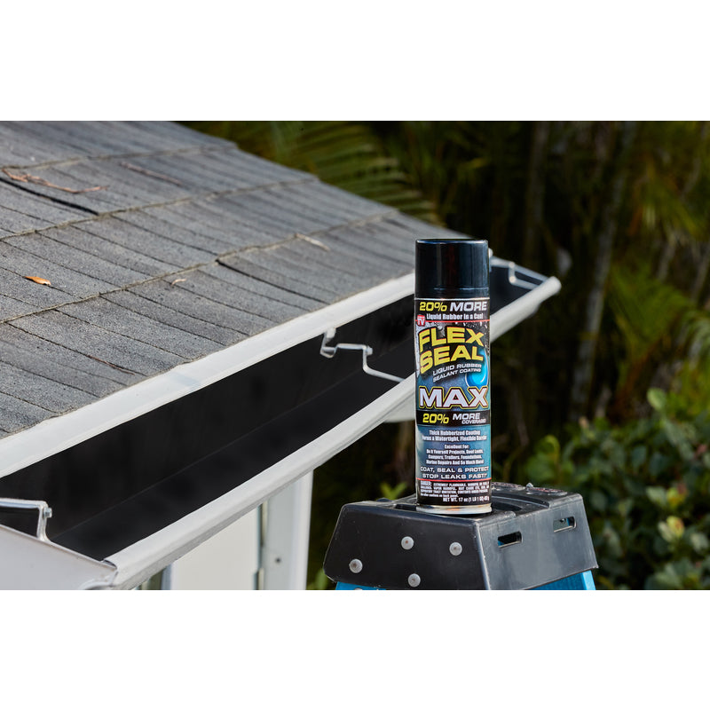 Flex Seal Family of Products Flex Seal MAX Black Rubber Spray Sealant 17 oz, Pack of 4