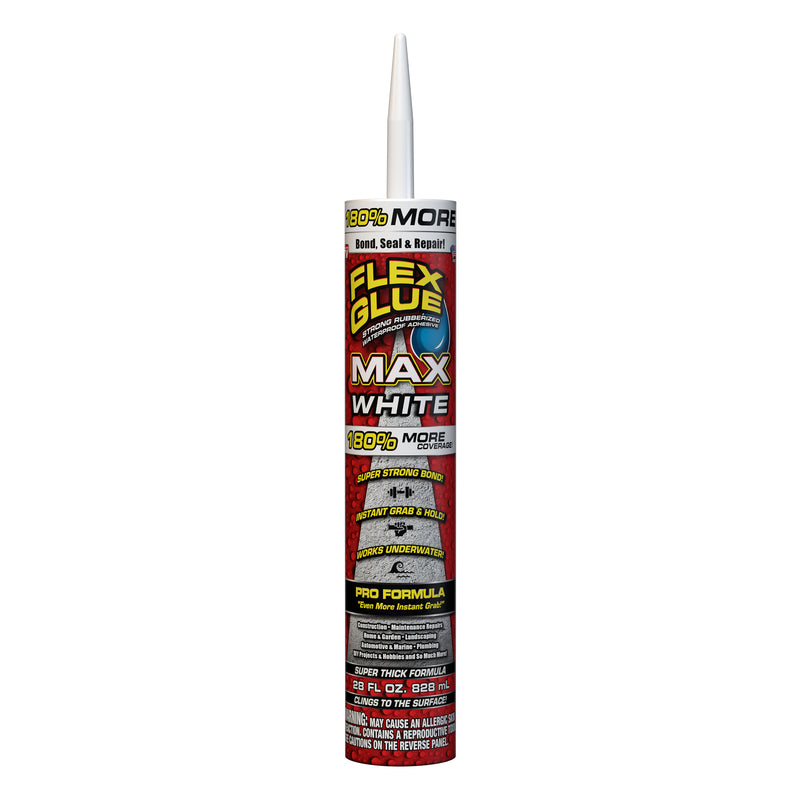 Flex Seal Family of Products Flex Glue MAX Extra Strength Rubber White Adhesive 28 fl. oz.