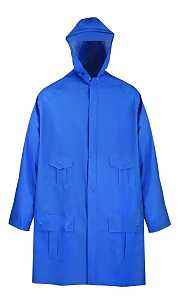 Diamondback 8156GRBXL Rain Parka, XL, PVC, Blue, Hooded, Zipper