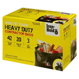 Iron-Hold 42 gal No Scent Contractor Bags Wing Ties 20 pk, Pack of 4