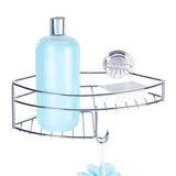 Better Living Stick N Lock Plus 5.44 in. H X 6.5 in. W X 11.8 in. L Chrome Silver Shower Basket