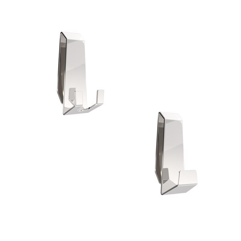 Better Living Facet 3.38 in. H X 1.25 in. W X 1.5 in. L Silver Bath Hook