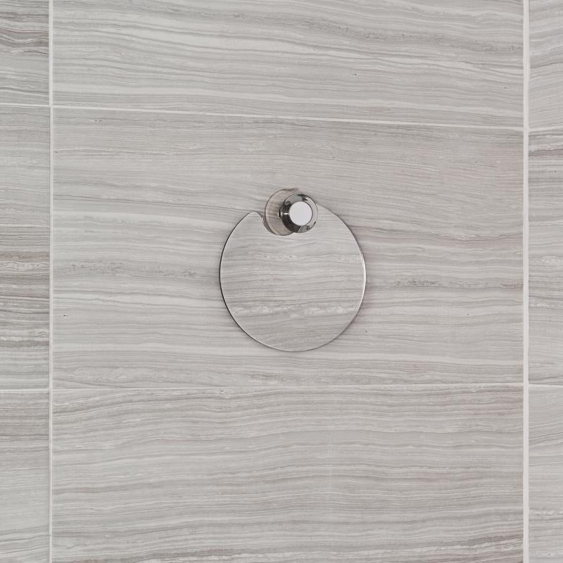Better Living 7 in. H X 7 in. W Wall Mount Shower Mirror Gray