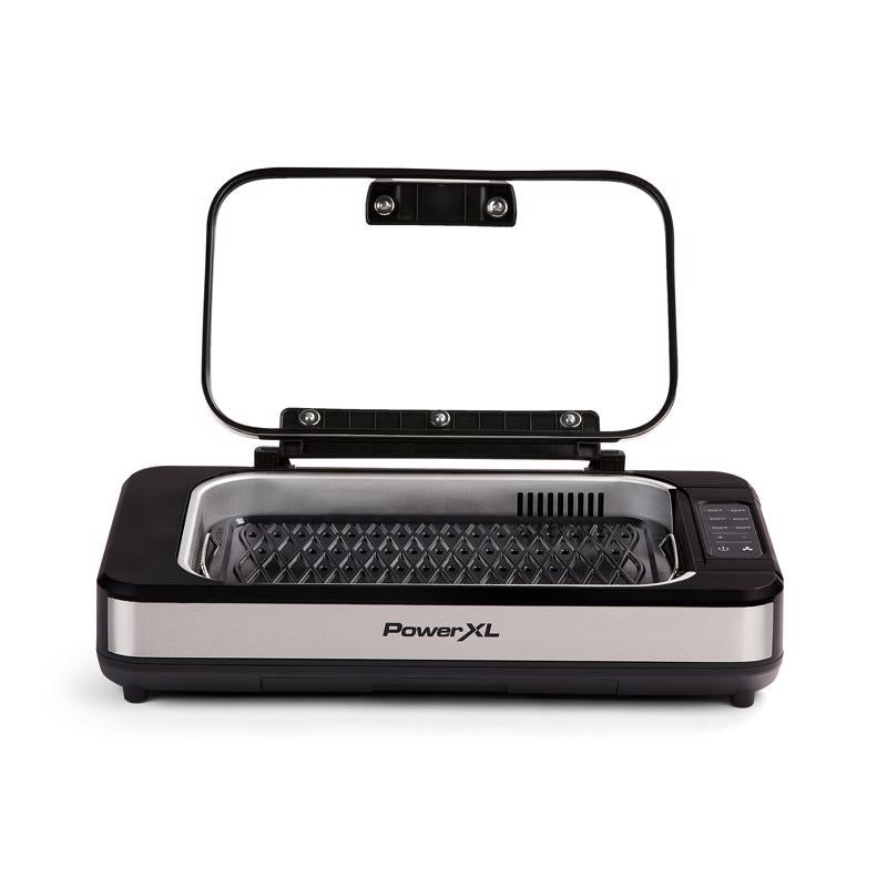 PowerXL Black/Silver Metal Nonstick Surface Indoor Grill 110 sq in