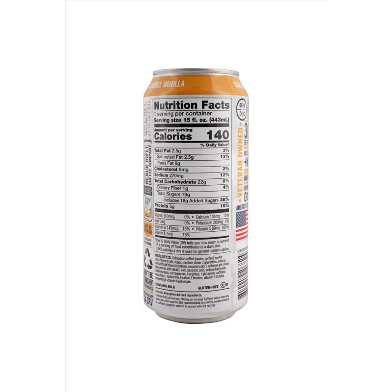 Black Rifle Coffee Company RTD Caramel Vanilla Espresso Coffee 1 pk, Pack of 12