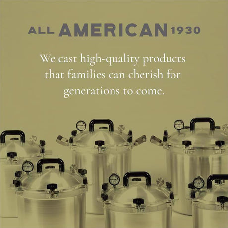 All American 1930 Cast Aluminum Pressure Canner 21.5 qt Silver