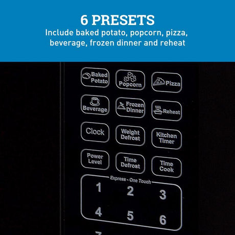 Avanti 1.1 cu ft Black Microwave 1000 W
