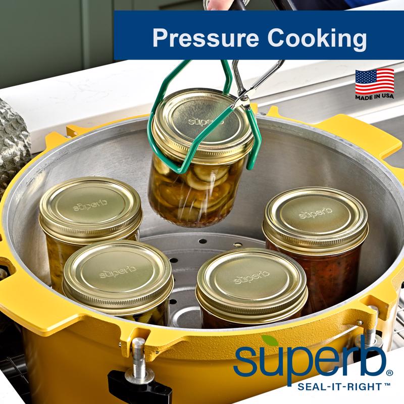 Superb Seal-It-Right Wide Mouth Canning Lids and Bands 12 pk, Pack of 12