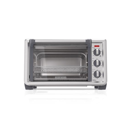 Black+Decker Stainless Steel Black/Silver 6 slot Toaster Oven w/Air Fry 13 in. H X 15 in. W X 20 in.