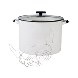 Granite Ware Ceramic Over Steel Canner 21 qt White